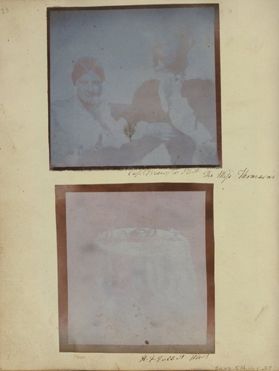 Tisch mit Geschirr von William Henry Fox Talbot